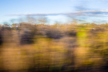 landscapes photographed through the glass of the high-speed train between Aix-en-Provence and Paris