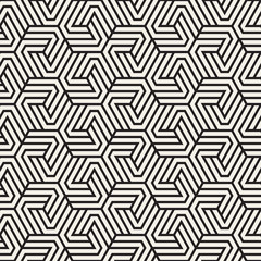 Vector seamless abstract shapes pattern. Modern stylish stripes texture. Repeating geometric tiles