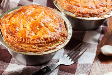 Fresh beef stew pie