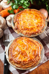 Fresh beef stew pie