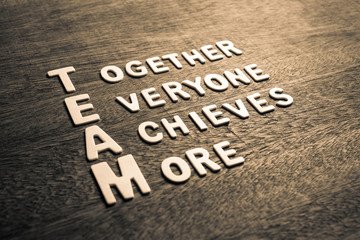 Team Acronym on Wood