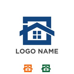 Real Estate and construction vector logo design template. House abstract concept icon.