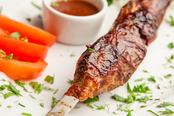 Traditional Kebab with sauce