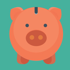 piggy bank pig money bag Vector illustrations