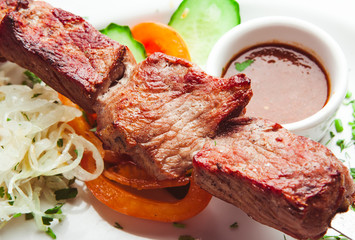 Traditional Kebab with sauce