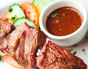 Traditional Kebab with sauce