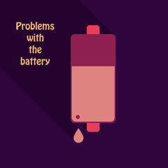 Discharged and fully charged battery smartphone - vector infographic. Isolated on white background