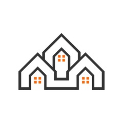 Real Estate and construction vector logo design template. House abstract concept icon.