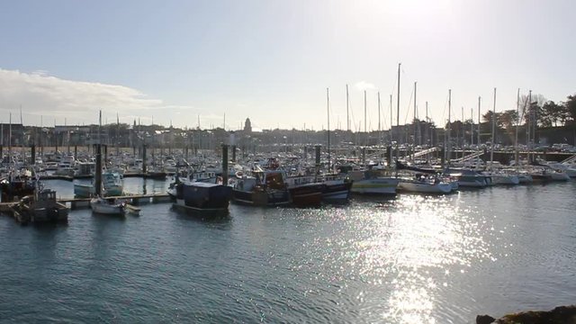 Fishing boats in the local harbor of Saint Malo