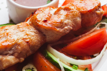 Traditional Kebab with sauce
