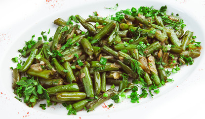 Stew green beans