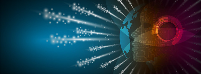 Artificial intelligence. Technology web background. Virtual concept