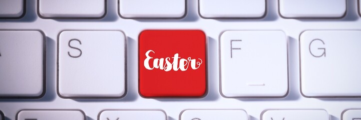 Composite image of easter greeting