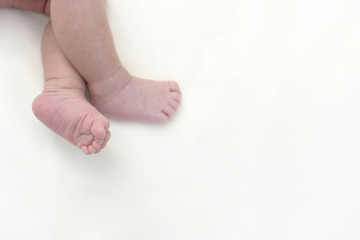 Baby feet newborn.