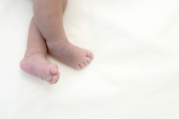 Baby feet newborn.