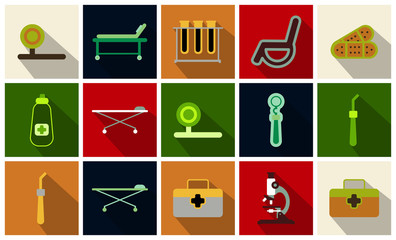 Medical icons on background. Medicine symbols . Vector illustration