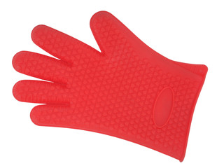 Red oven glove red silicone for kitchen