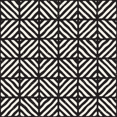 Hand drawn seamless repeating pattern with lines tiling. Grungy freehand background texture.