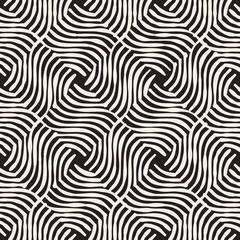 Fototapeta na wymiar Hand drawn striped seamless pattern with brushstrokes tiling. Abstract freehand texture for print