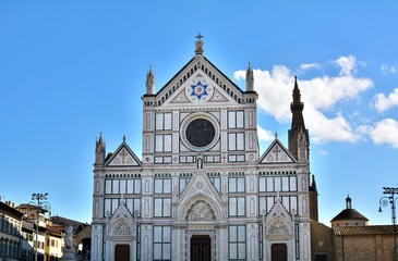 Fototapeta na wymiar View of Santa Croce cathedral. Florence, Italy