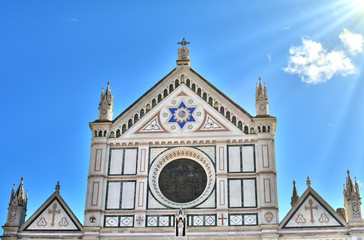 Obraz premium View of Santa Croce cathedral. Florence, Italy