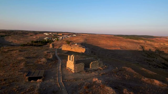 Ciudad romana de Valeria,yacimiento romano  en la Hoz del r&iacute;o Gritos en la localidad de Valeria, municipio de Las Valeras, provincia de Cuenca, Castilla La Mancha (Espa&ntilde;a)
