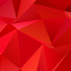 Red vector abstract triangle polygon background design