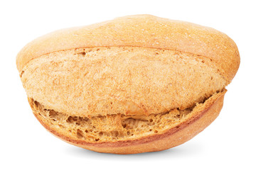Large loaf of bread isolated on white