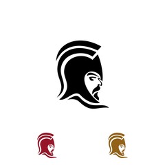 Spartan Helmet silhouette, Greek warrior