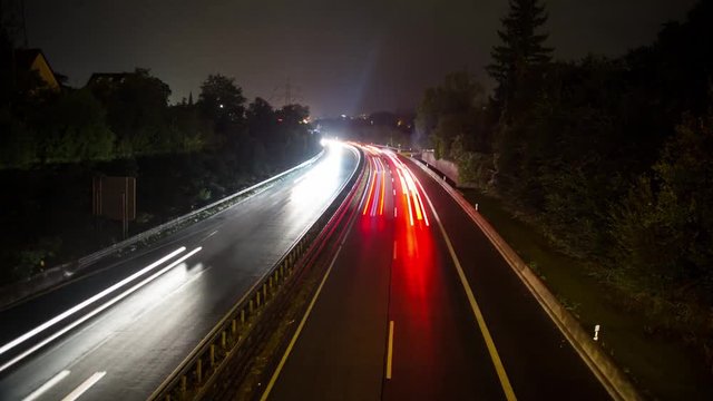 Night Driving On A German Motorway (Timelapse)