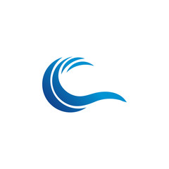 Fototapeta na wymiar Abstract water waves logo design concept
