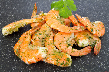 queues de crevettes