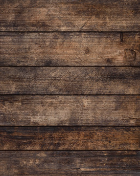 Fototapeta Rustic grunge weathered wooden planks background, sharp and highly detailed