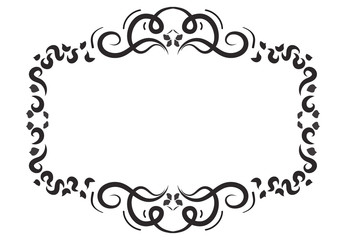 black lines frame leaves design