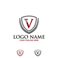 Law Firm,Law Office, latter V, Lawyer services, Vector logo template