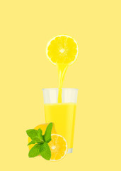 Glass of lemon juice