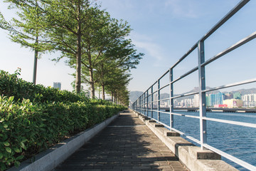 Beautiful Sidewalk with River