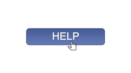 Help web interface button clicked with mouse cursor violet color, support online