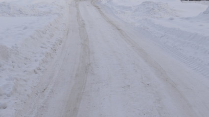 The texture of the snow.