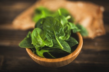 Baby spinach leaves