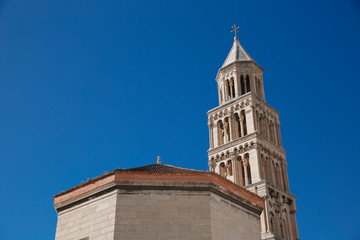 Fototapeta na wymiar Bell of Diocletian's Palace. Cathedral of Saint Domnius public landmark, Split, Croatia.