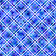 Fototapeta premium Blue square pattern background - geometric vector graphic from diagonal squares