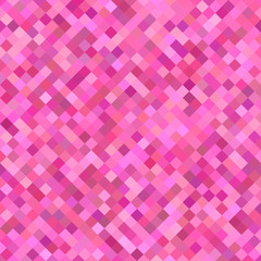 Pink abstract diagonal square pattern background - geometrical vector illustration from squares