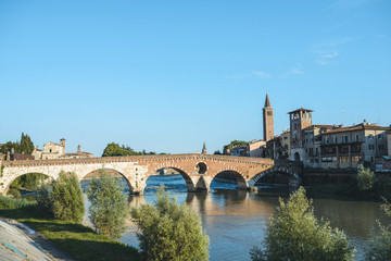 Obraz premium Stone Bridge over River