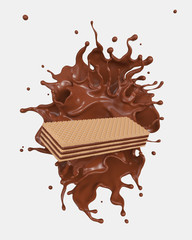 wafer Flavor with cream or Hot Chocolate