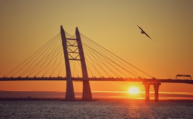 Obraz premium sunset bridge