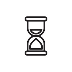 sand clock, stop clock outlined vector icon. Modern simple isolated sign. Pixel perfect vector  illustration for logo, website, mobile app and other designs