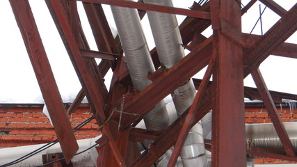 Welded metal construction of the heating main.