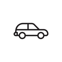 hatchback car outlined vector icon. Modern simple isolated sign. Pixel perfect vector  illustration for logo, website, mobile app and other designs