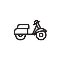 Obraz premium motorbike, bike outlined vector icon. Modern simple isolated sign. Pixel perfect vector illustration for logo, website, mobile app and other designs